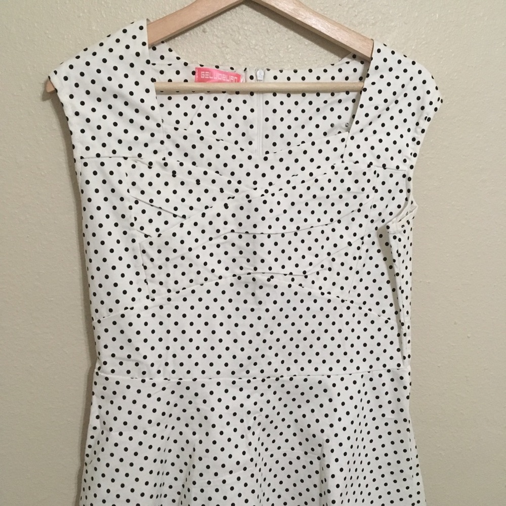Retro Midi Dress - Polka Dots